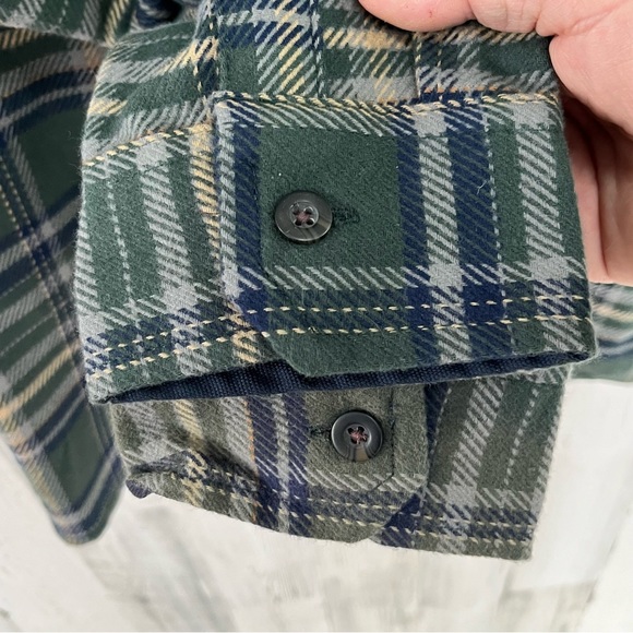 Woolrich Men’s Brawny Heavyweight Flannel Shirt Size XXL Dusty Olive Green NWT - Picture 8 of 11